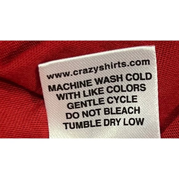 Crazy Shirts Mens Rugby Red Tee Short Pocket Palm Tree Graphic Size Medium M New - Picture 10 of 10